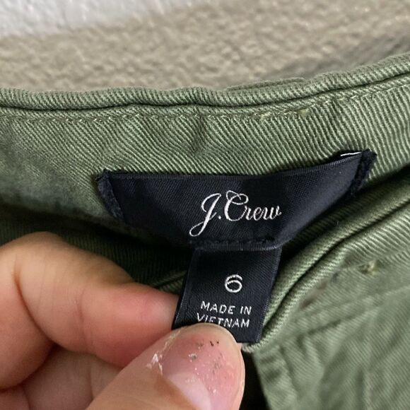 NWT- J crew- Frosty Olive twill pants- Size 6 - Picture 7 of 9